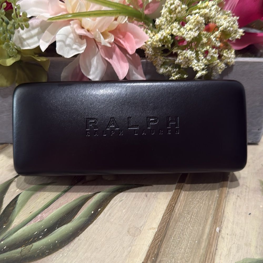 Ralph Lauren Eyeglasses Hard Case Black with Cleaning Cloth